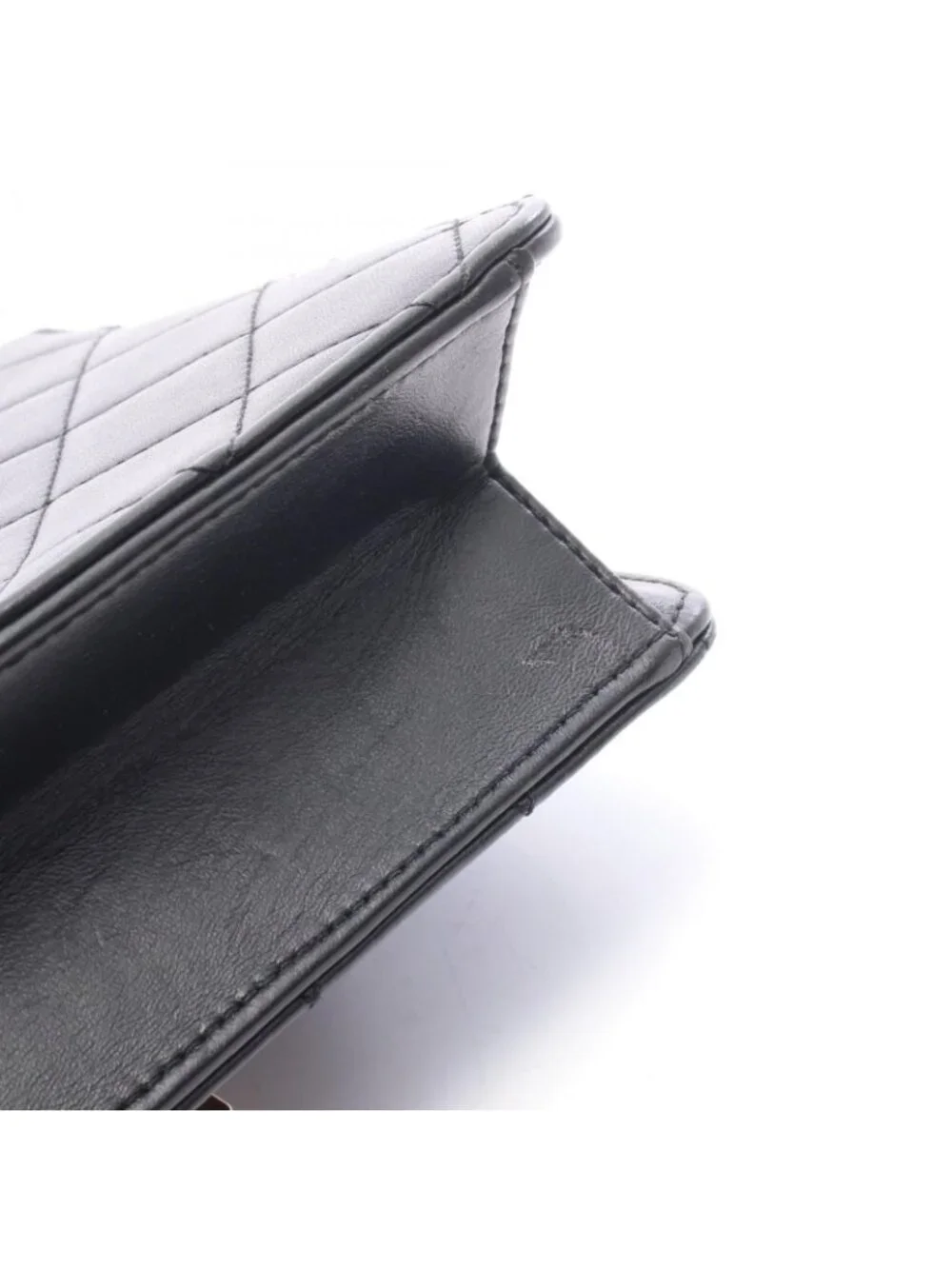 Chanel Shoulder Bag Quilted Black Lambskin Mini